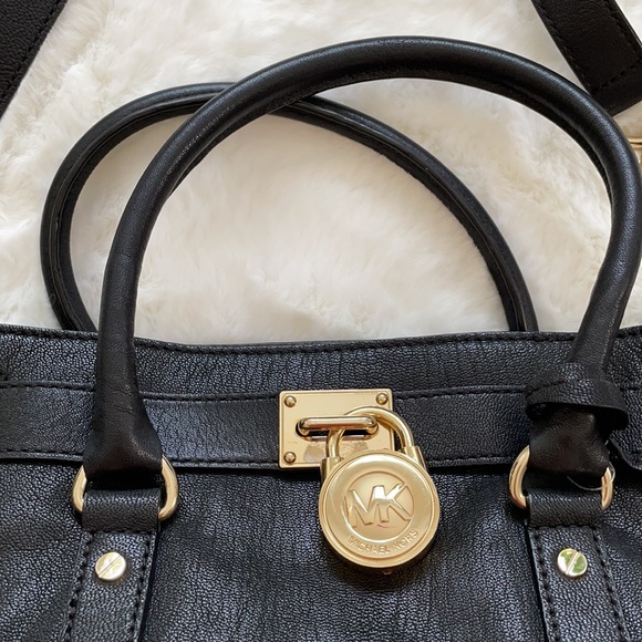 MICHAEL Michael Kors Black Leather Satchel - Picture 2 of 10